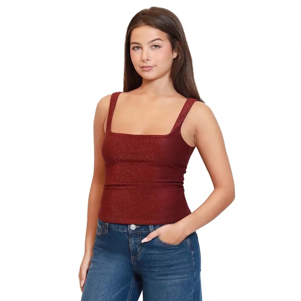 Madden Girl Shimmering Burgundy Camisole
